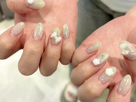 夏色ガーリーネイル