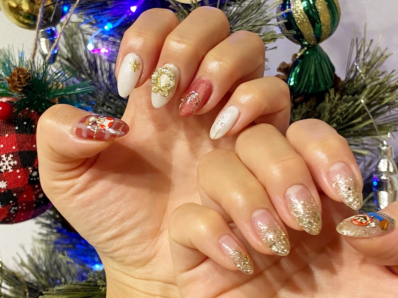 ❁..saku_nail..❁ | 🌙💫🌿 ． ． ． 色んなキラキラ