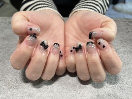 ブラックデザインネイル