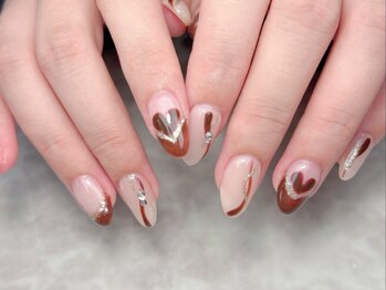 ブリスフルハピネス(Blissful happiness)/チョコレートハートネイル