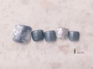 ブルーニュアンスフットネイル