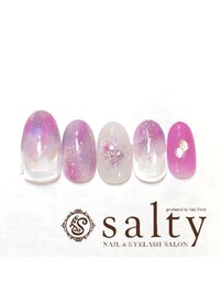 パープルニュアンスネイル