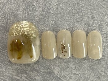 カラネイル 南森町店(calla nail)/フット インク×ミラー 奥行き