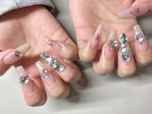 ネイルサロン ジョアアンジェ 天王寺店(joie ange)/ハート　チークネイル　春ネイル