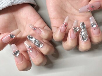 ネイルサロン ジョアアンジェ 天王寺店(joie ange)/ハート　チークネイル　春ネイル