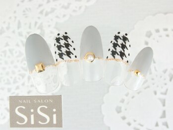 シシ(SiSi)/#フレンチ #格子柄 #ビジュー