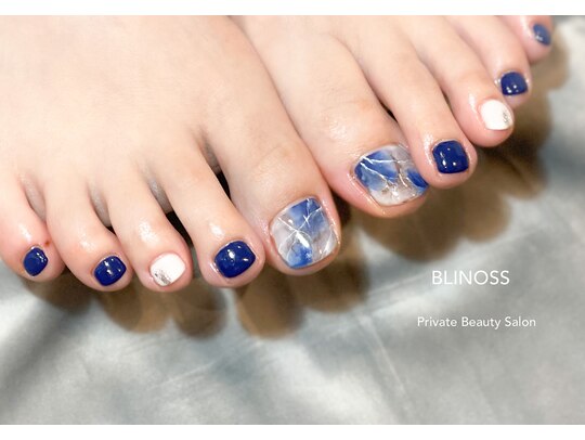 2024年秋】大理石 ネイビー フットのネイルデザイン集｜人気順  