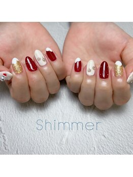 シマー(Shimmer)/クリスマスネイル