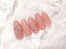 ＃2月＃3月＃春ネイル＃押し花