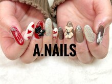 エーネイルズ 心斎橋(A.nails)/テディバレンタイン