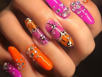 オウシーネイルズ(OUCY nails)の写真/スカルプ&ジェルつけ放題メニューあり☆持ち込みもOK!!キャラ以外でデザインは3DやストーンでもOK♪