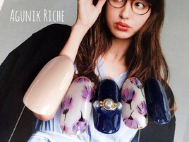【花柄ネイル】