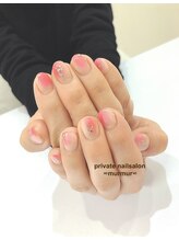 プライベート ネイルサロン マーマ(murmur)/春カラー塗りかけデザイン