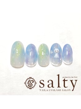 ネイルアンドアイラッシュサロン ソルティ 寺田町(salty)/初夏ニュアンスネイル