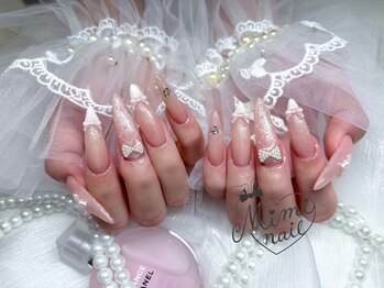 ミミネイル(Mimi nail)/ガーリーリボンネイル