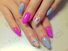 ラフズネイル(Rafs Nail)/ＰＯＰカラーリーフホロネイル☆