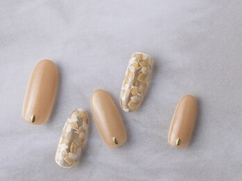 サンミーゴネイル 神戸店(Sunmego Nail)/ミラー埋め込みフラワーネイル