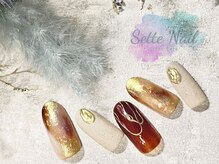 セッテネイル(Sette Nail)/ニュアンスブラウンデザイン