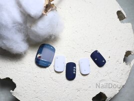 マットウインターチェックネイル