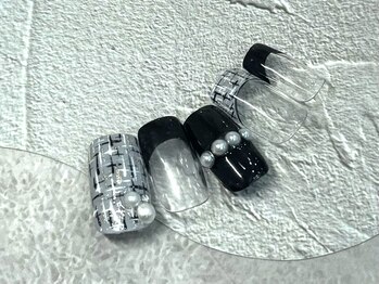 冬ネイルツイード