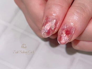 奥行き大理石風ネイル