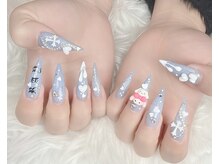 ゴテかわ(GOTE KAWA)/長さだし、春ネイル