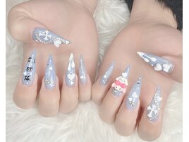 長さだし、春ネイル