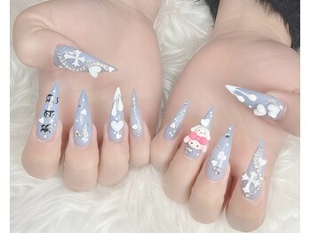 ゴテかわ(GOTE KAWA)/長さだし、春ネイル