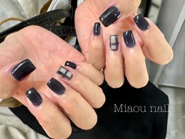 navy × check