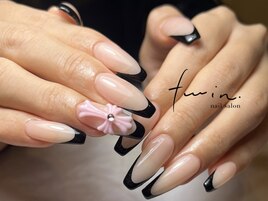 フレンチネイル×オプ有