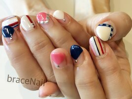 ストライプ×秋カラー