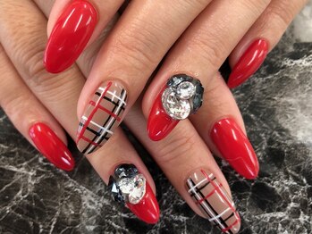 ネイルサロンクレール(CLAIR)/チェック柄