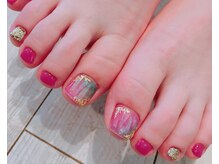 ネイルサロン ティフィン(tiffin)/グラデーションフットネイル