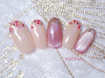 ネイルローズ(NAIL Rose)/3.4月キャンペーン¥7990押し花
