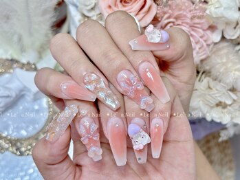レアネイル 渋谷店(Le’a nail)/チークネイル☆埋め尽くし