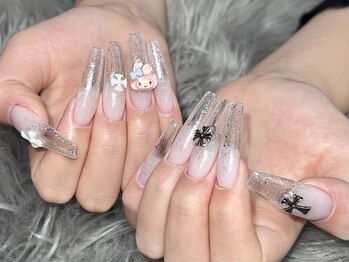 ダークハニー 池袋店(Dark Honey)/スノーキラキラ韓国風ネイル