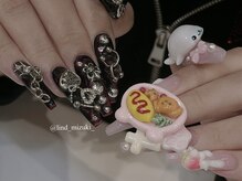 リンドネイル バイ モカ アンド ララ(Lind nail by moca and LaLa)/【mizuki】甘辛MIXネイル