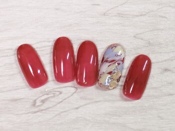 ネイル ザ アール(nail the R)/シンプルコース　タイダイアート