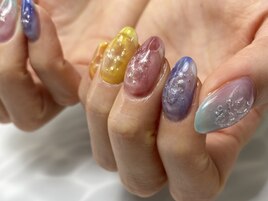 カラフルニュアンスNail
