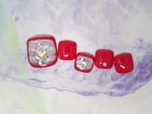 ネイルライフ(NailLife)/囲みクリアハートホログラム