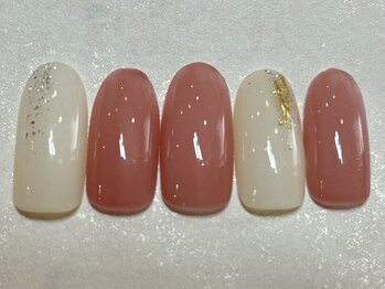 くすみピンク　ゴールド　ラメ