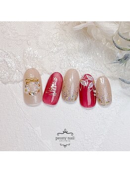 ピオニーネイル(peony nail)/選べるクリスマス組み合わせ例