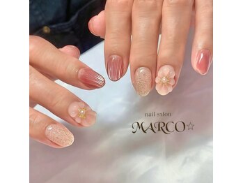 ネイルサロン マルコ(nail salon MARCO)/ぷっくりフラワー ¥7.250
