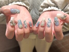 雪の結晶ネイル