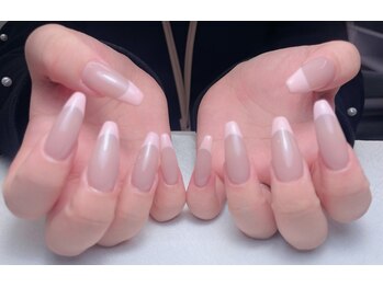 メオネイル(MEO NAIL)/チップ長さ出しxフレンチネイル