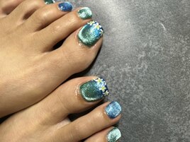 夏ネイル/マグネットネイル