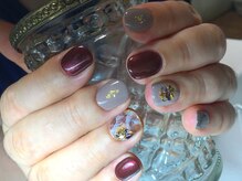 ネイル サロン コービーズ(nail salon COBES)/秋色大理石ネイル☆