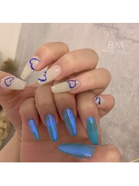 ハート＆オーロラブルー＊