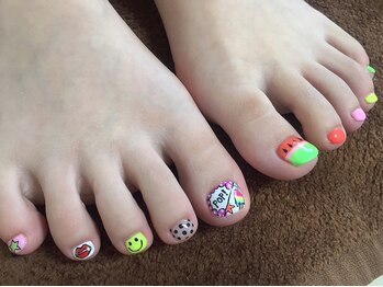 ネイル サロン コービーズ(nail salon COBES)/夏色ポップネイル☆