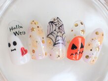 ネイルサロン あかねいろ/秋冬　ハロウィン　手描きアート